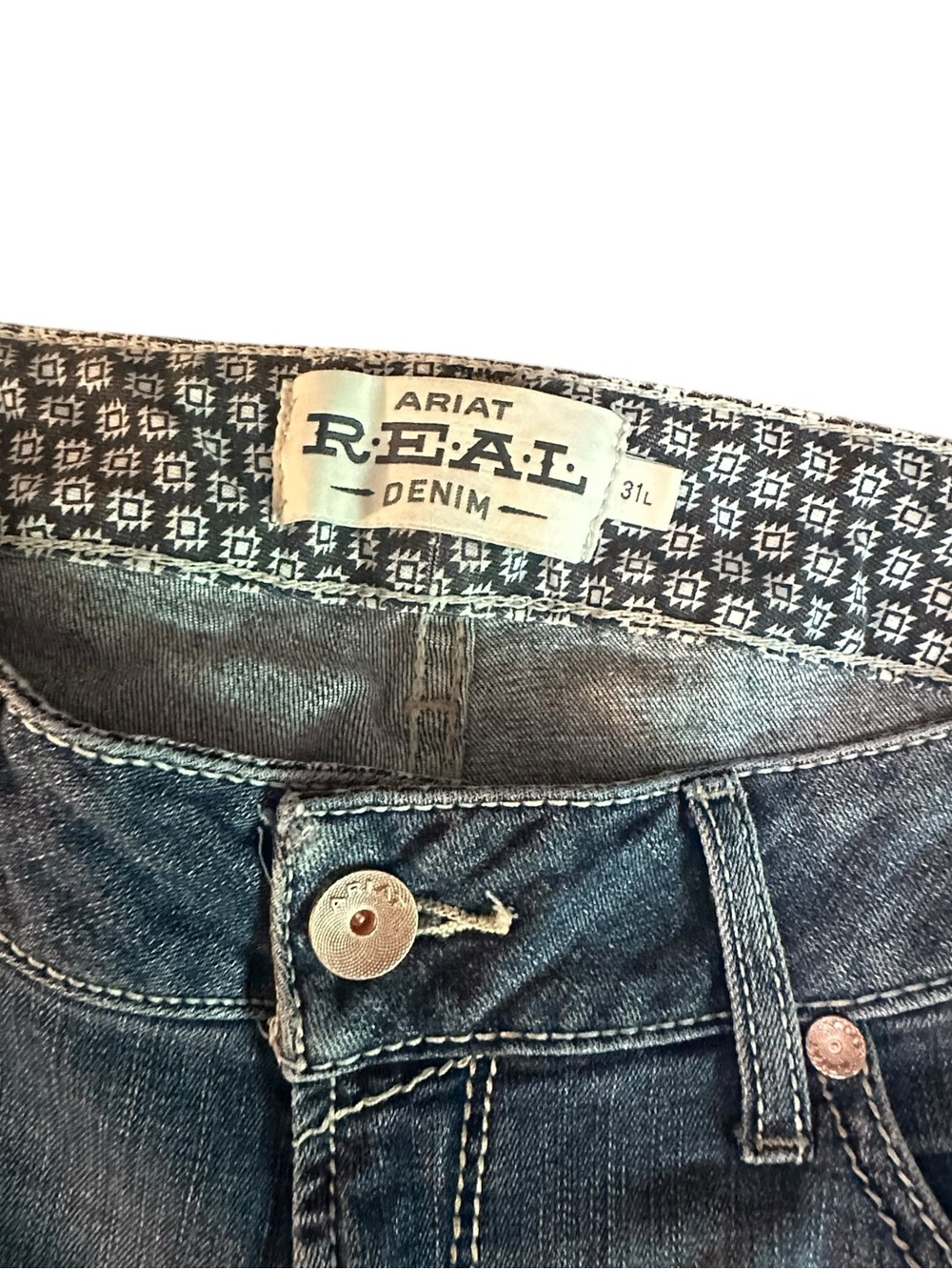 Ariat R.E.A.L. Rise Stryker Straight Jeans style 10036096 Sz 31L - Picture 2 of 5